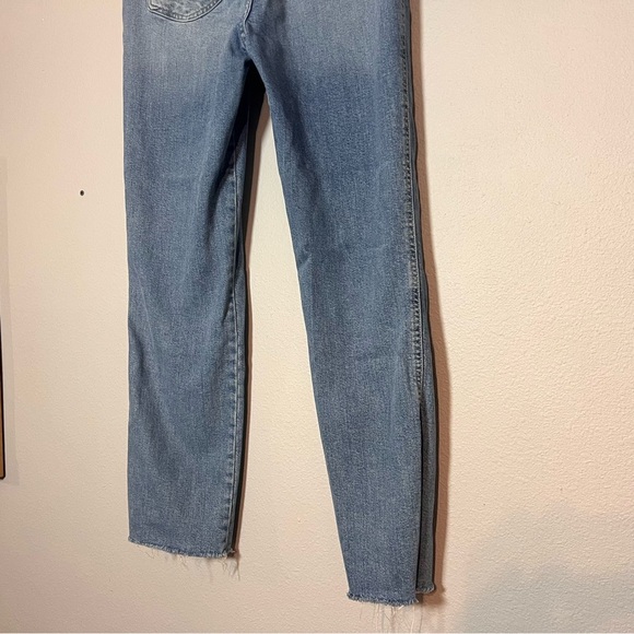 Free People Girlfriend Straight Leg Jeans Ankle Cropped Women's Size 30L 30 Long - Picture 11 of 14